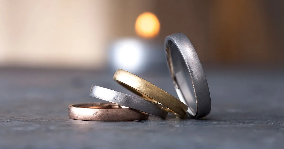 ツヤ消し結婚指輪　男性