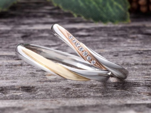 エンゲージリング マリッジリング セットリング プラチナ K18ゴールド ピンクゴールド イエローゴールド ホワイトゴールド ダイヤモンド 結婚指輪 婚約指輪 コンビネーションリング コンビリング おしゃれ シンプル 重ね付け