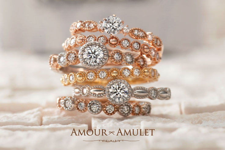愛のお守り “Amour Amulet(アムール アミュレット)”|コンビリングが魅力の結婚指輪ブランドのイメージ画像