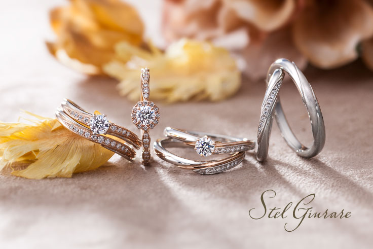 エンゲージリング　マリッジリング　セットリング　プラチナ　K18ゴールド　ピンクゴールド　イエローゴールド　ホワイトゴールド　ダイヤモンド　結婚指輪　婚約指輪　コンビネーションリング　コンビリング　おしゃれ　シンプル　重ね付け ハーフエタニティ　ハーフエタニティリング 記念日　ペアリング